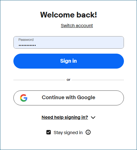 A login screen with a blue and white box

AI-generated content may be incorrect.